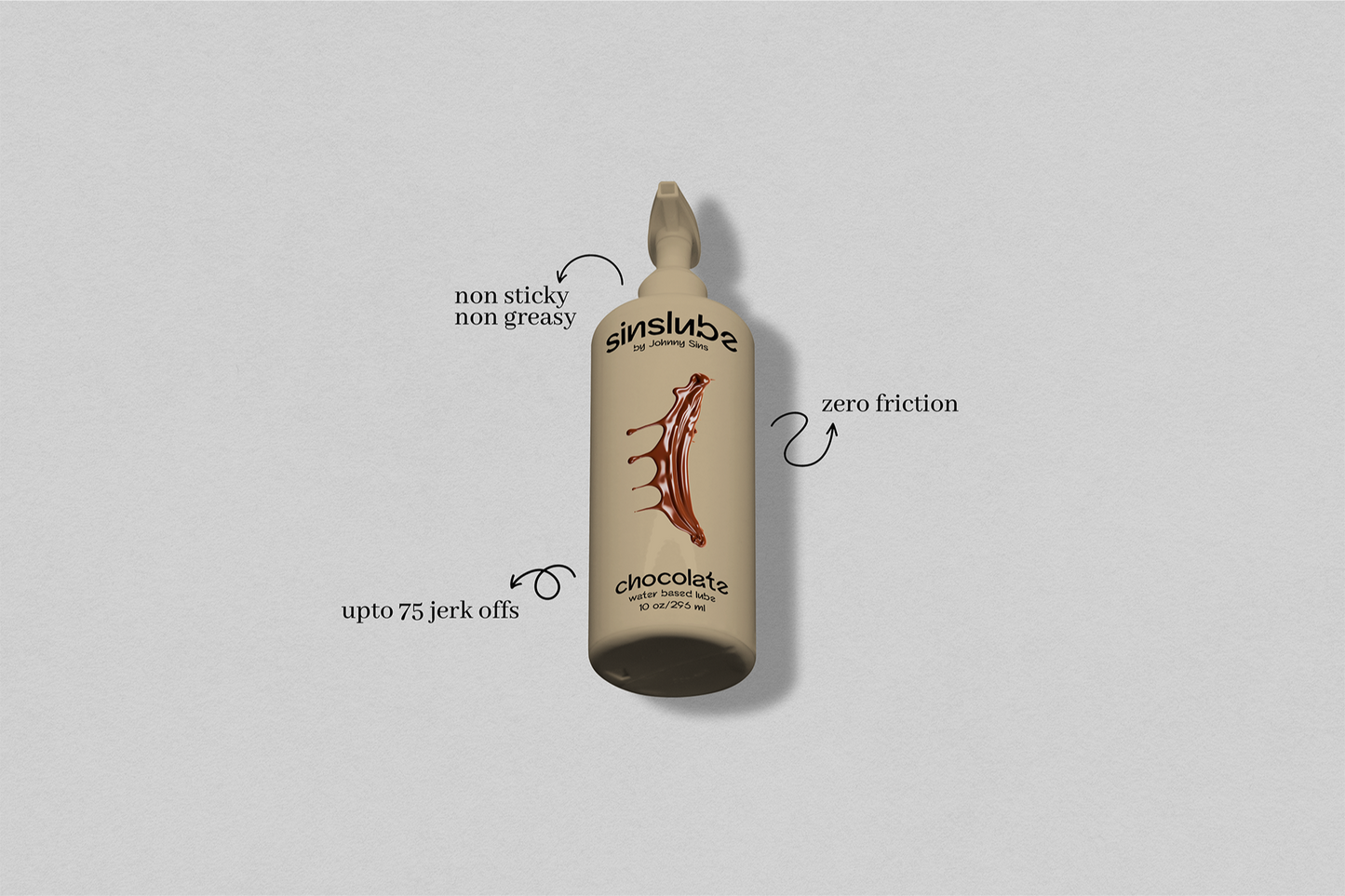 Chocolate flavored masturbation lube bottle by Johnny Sins