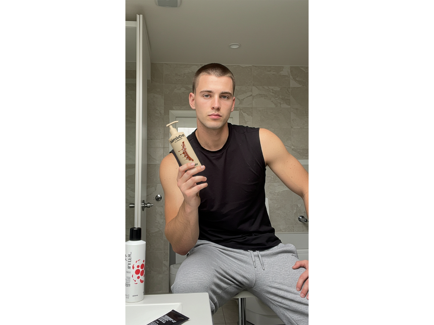 Chocolate flavored masturbation lube bottle by Johnny Sins