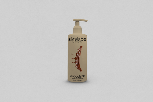Chocolate flavored masturbation lube bottle by Johnny Sins