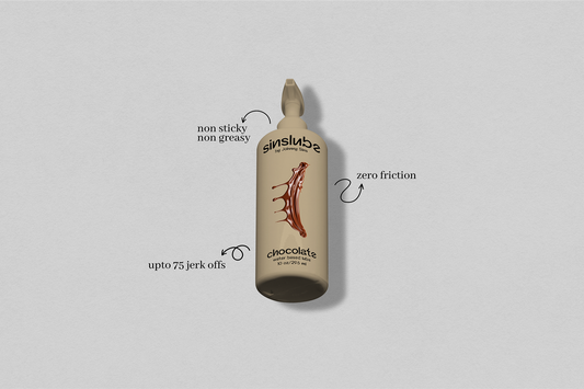 Chocolate flavored masturbation lube bottle by Johnny Sins